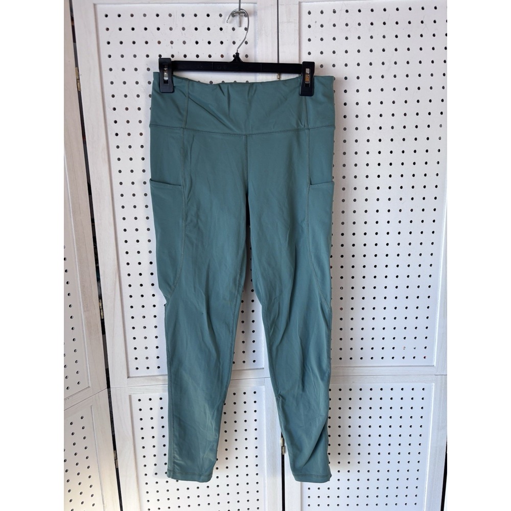Ascend Women's M Green Athletic Pocket Outdoor Workout Leggings Pants